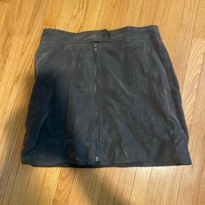 Free people black leather mini skirt